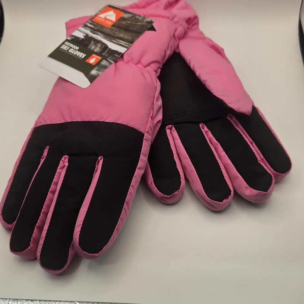 Ozark Trail Pink and Black Outdoor Ski Gloves